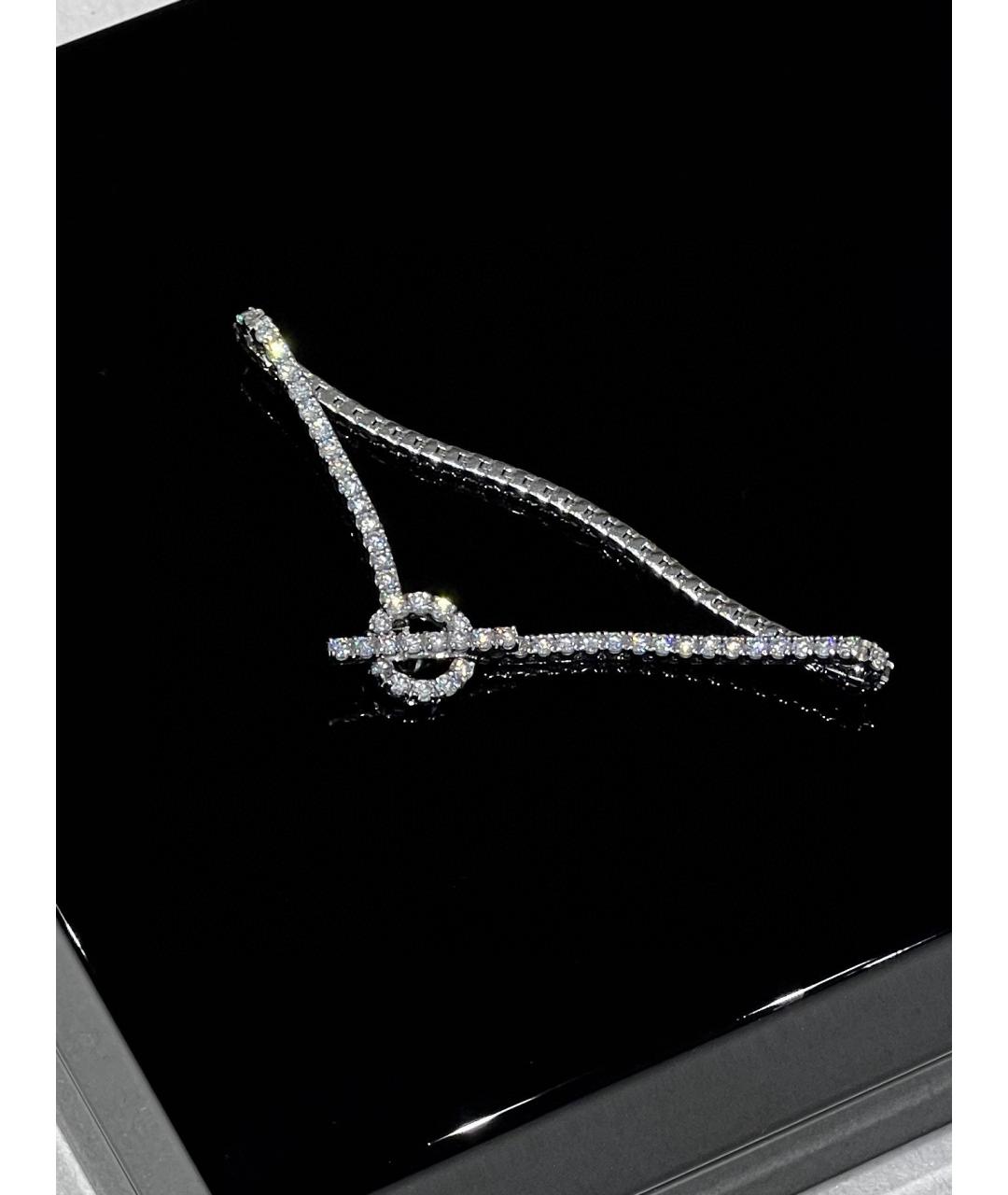 HERMES Серебрянный браслет из белого золота, фото 4