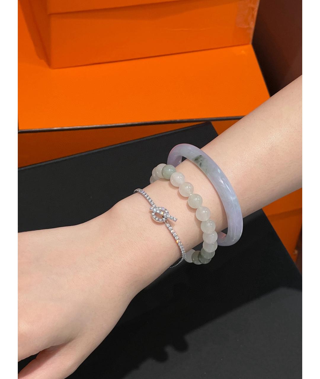 HERMES Серебрянный браслет из белого золота, фото 6