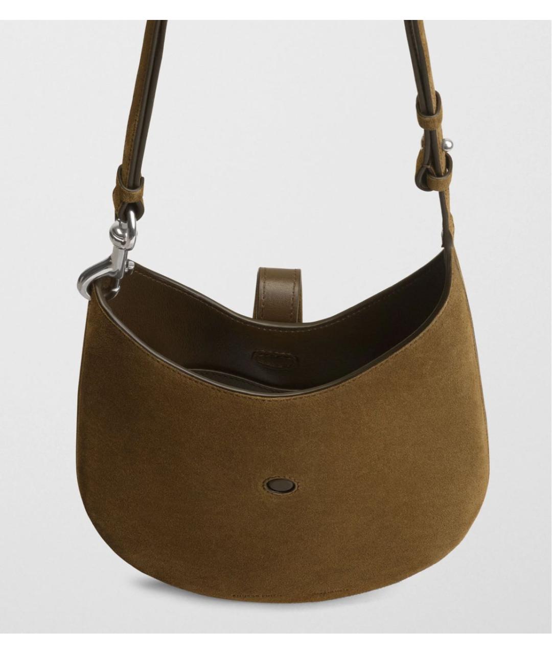 PHOEBE PHILO Хаки кожаная сумка через плечо, фото 3