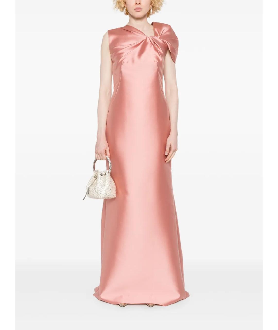 ALBERTA FERRETTI Розовое полиэстеровое вечернее платье, фото 5