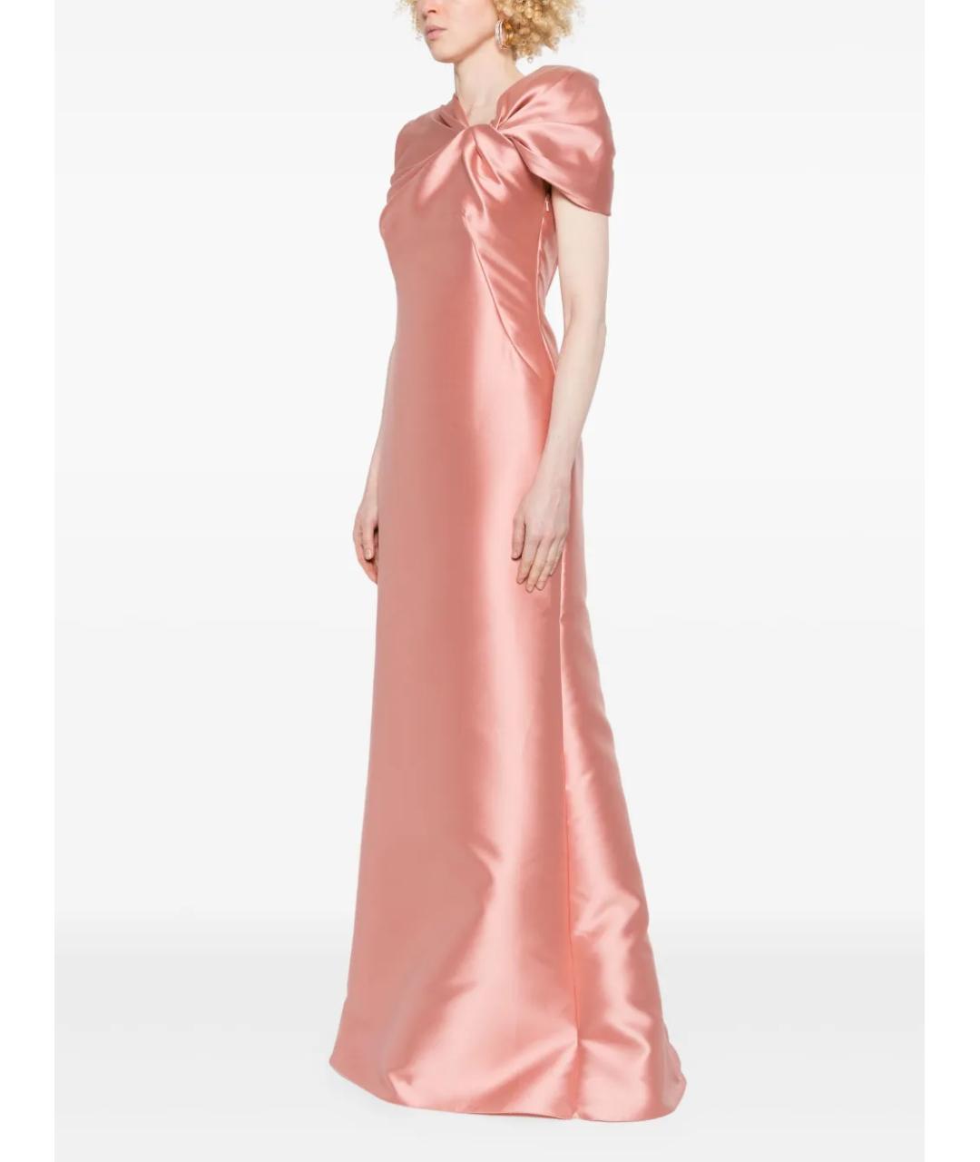 ALBERTA FERRETTI Розовое полиэстеровое вечернее платье, фото 2