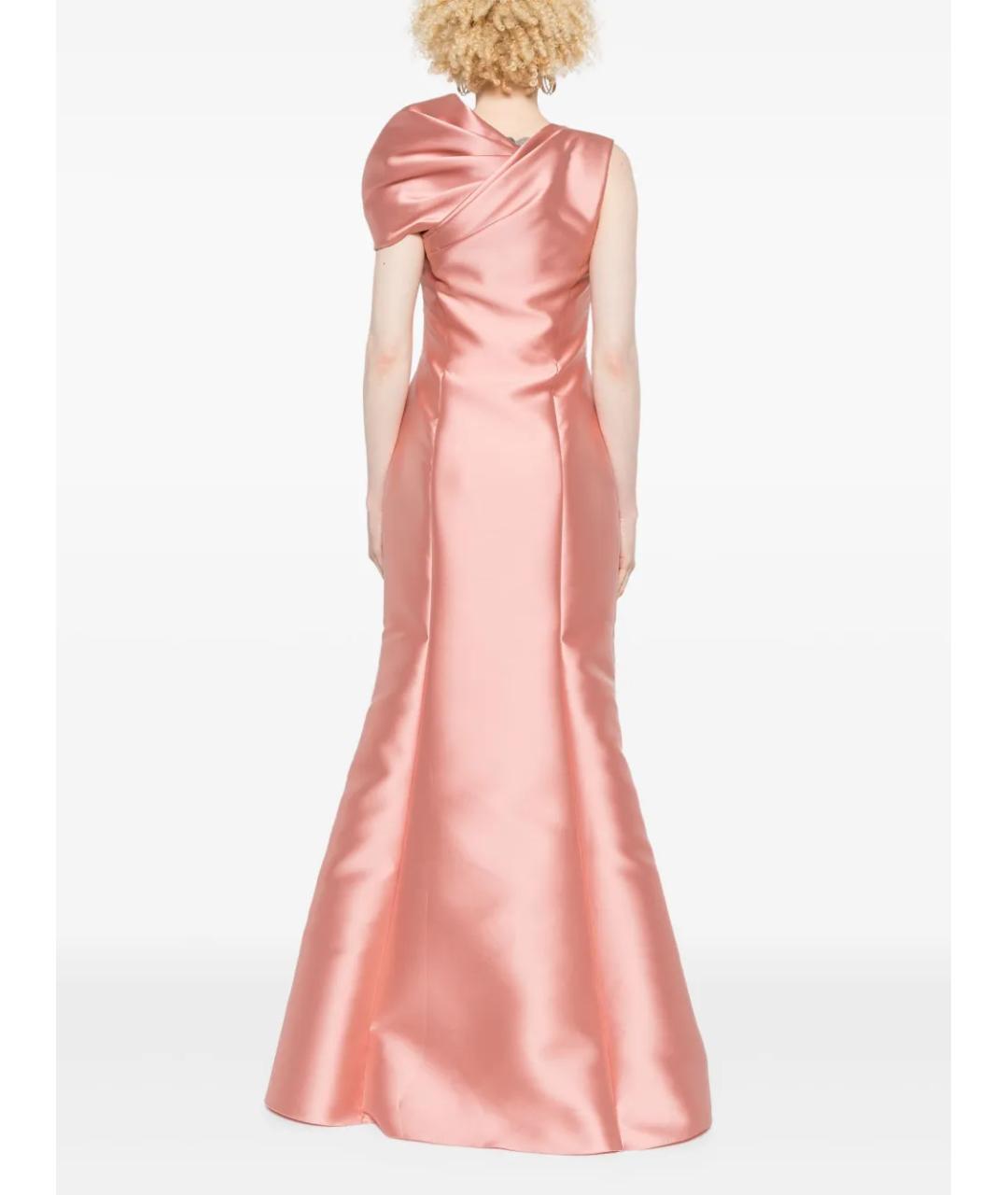 ALBERTA FERRETTI Розовое полиэстеровое вечернее платье, фото 3