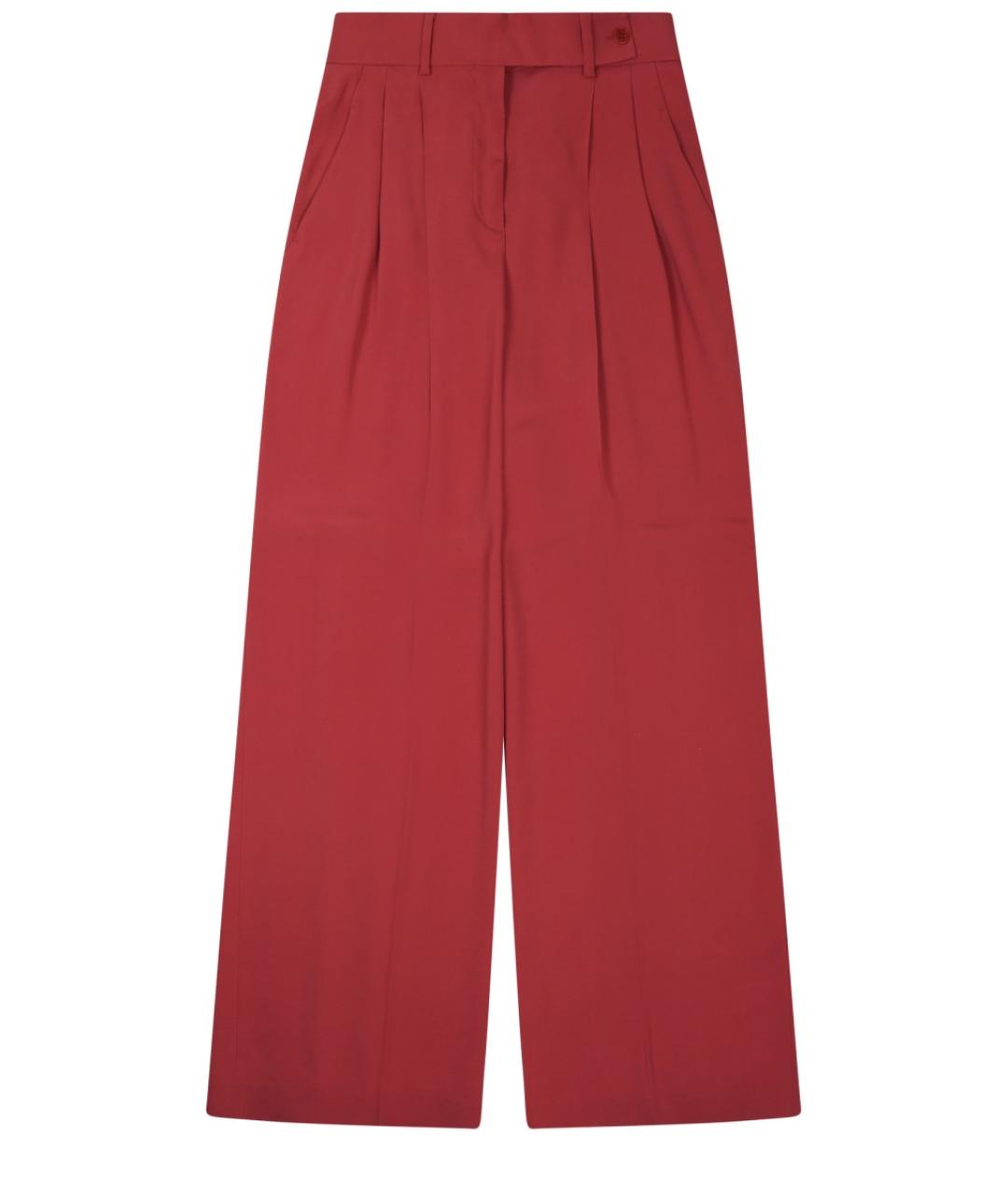 ALBERTA FERRETTI Розовые ацетатные прямые брюки, фото 1