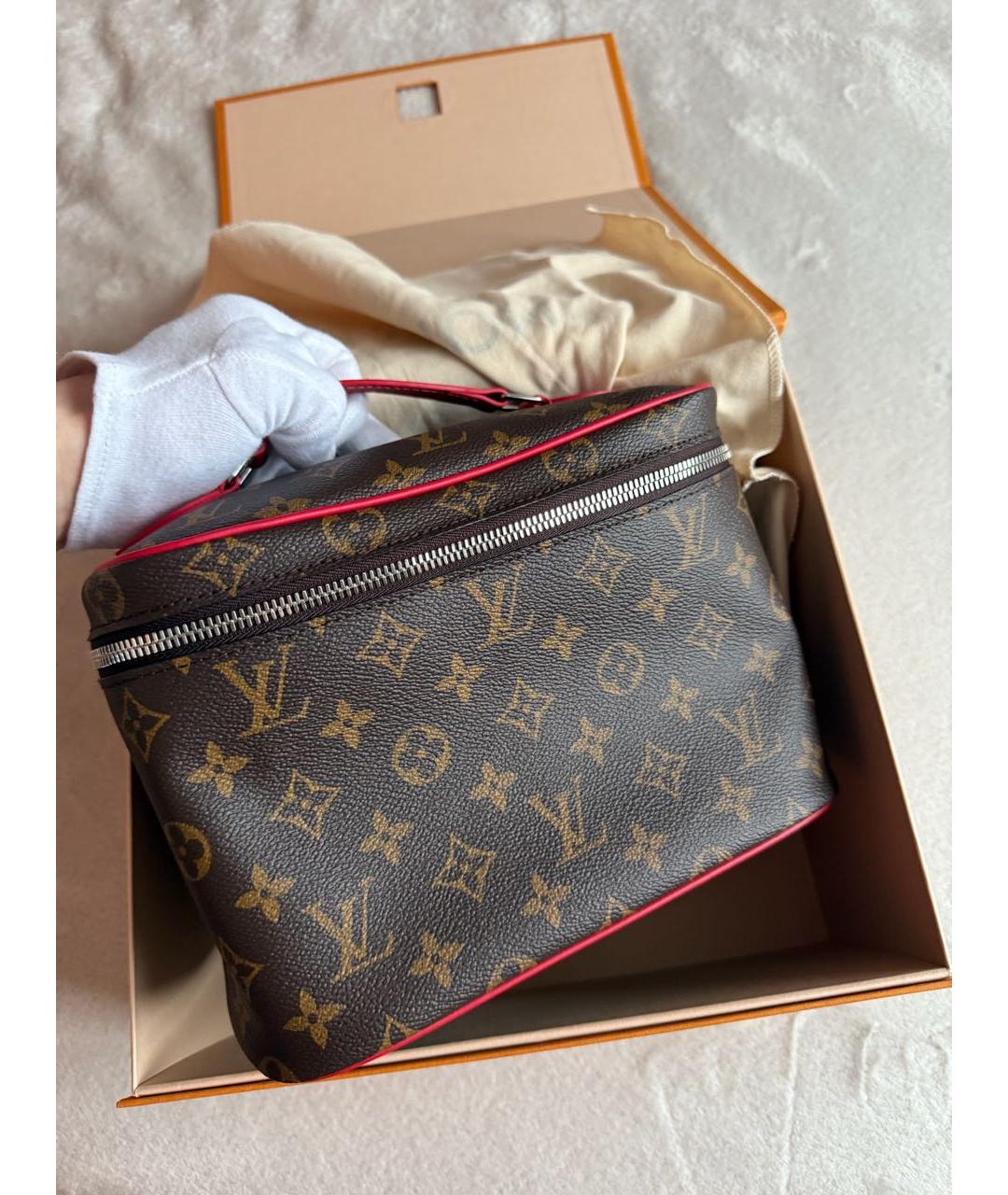 LOUIS VUITTON Коричневая косметичка, фото 6