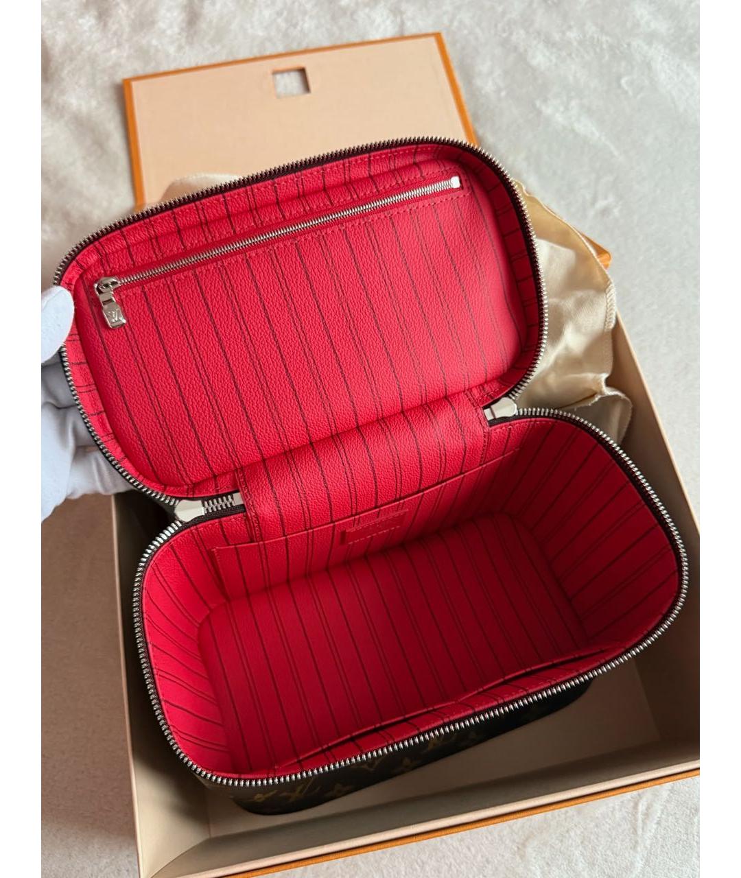 LOUIS VUITTON Коричневая косметичка, фото 5