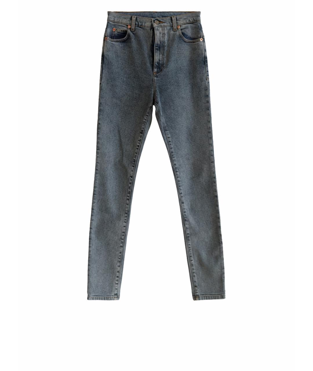 GUCCI Синие хлопковые прямые джинсы, фото 1