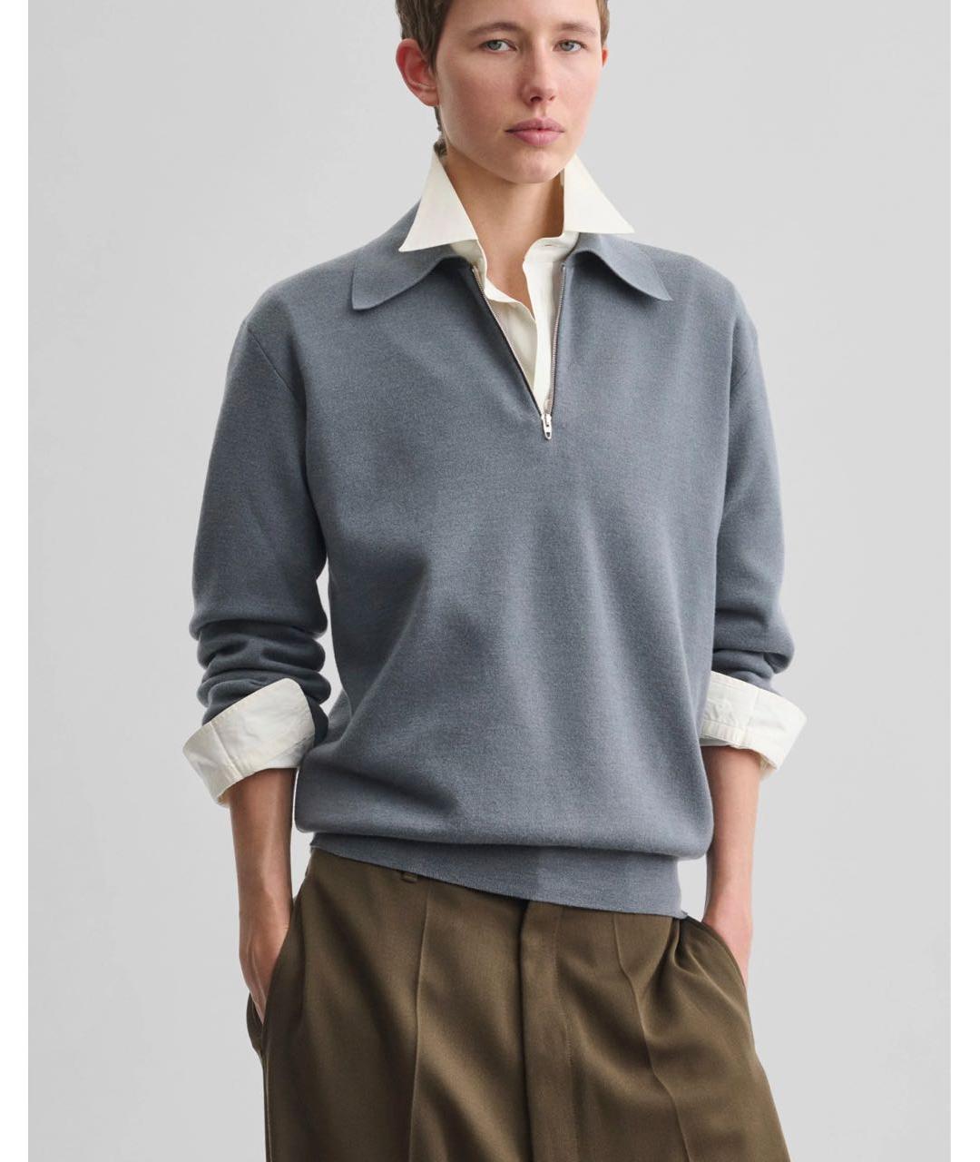 PHOEBE PHILO Серый шерстяной джемпер / свитер, фото 3