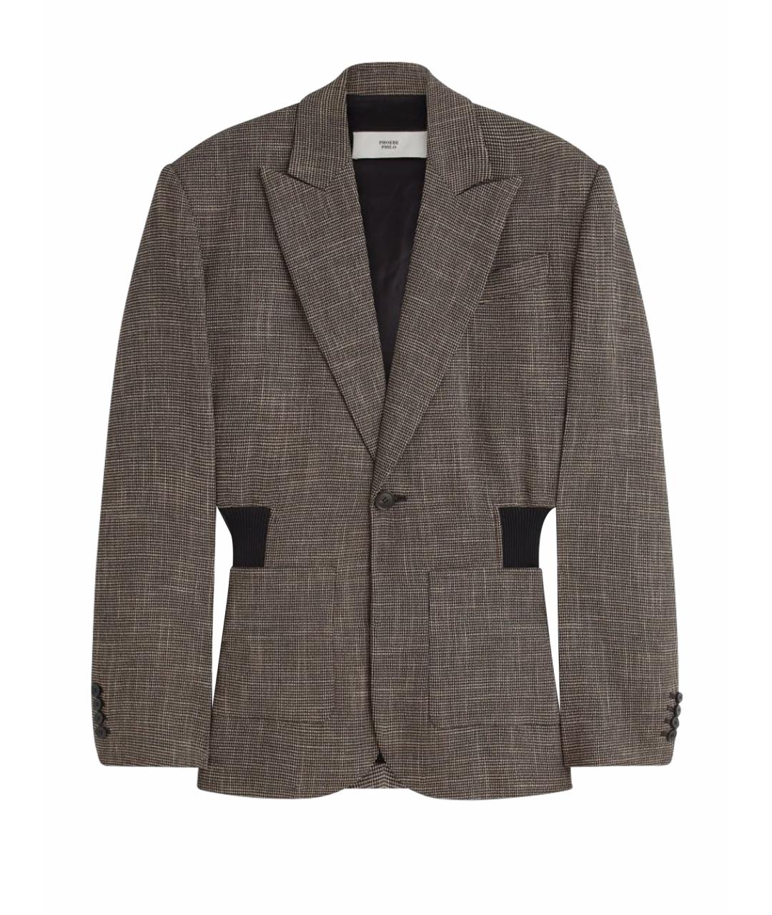 PHOEBE PHILO Коричневый вискозный жакет/пиджак, фото 1