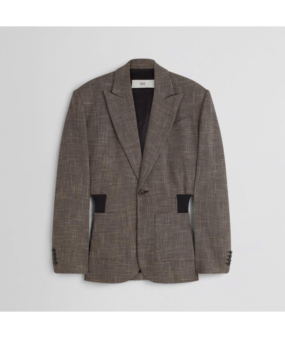 PHOEBE PHILO Коричневый вискозный жакет/пиджак, фото 5