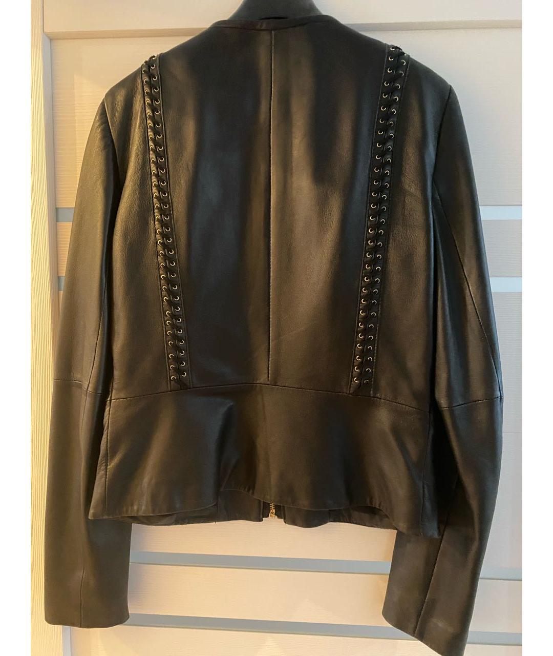 MICHAEL KORS Черная кожаная куртка, фото 2