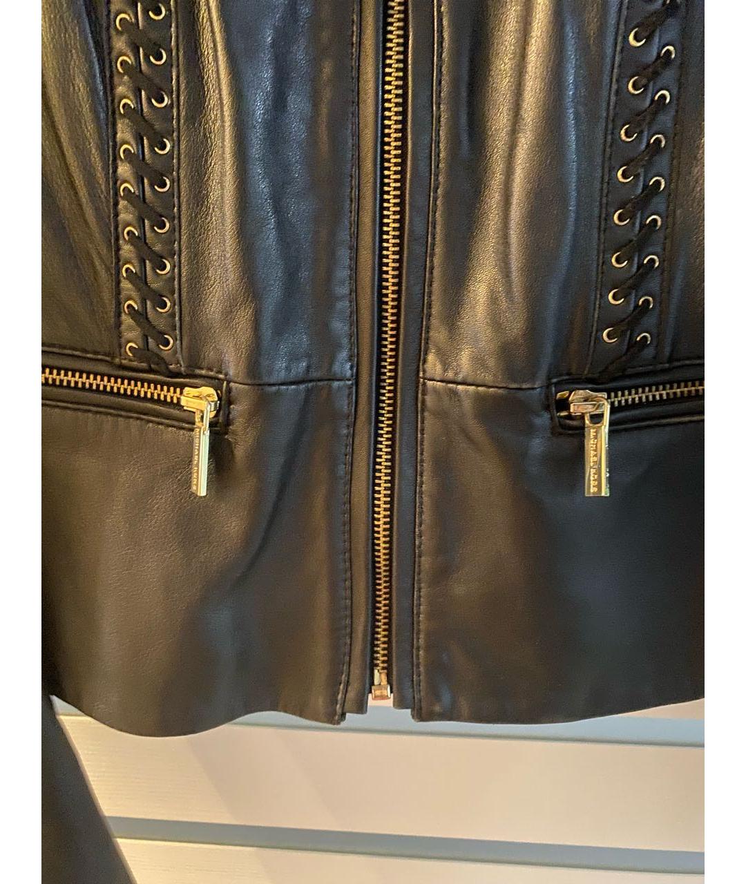 MICHAEL KORS Черная кожаная куртка, фото 3