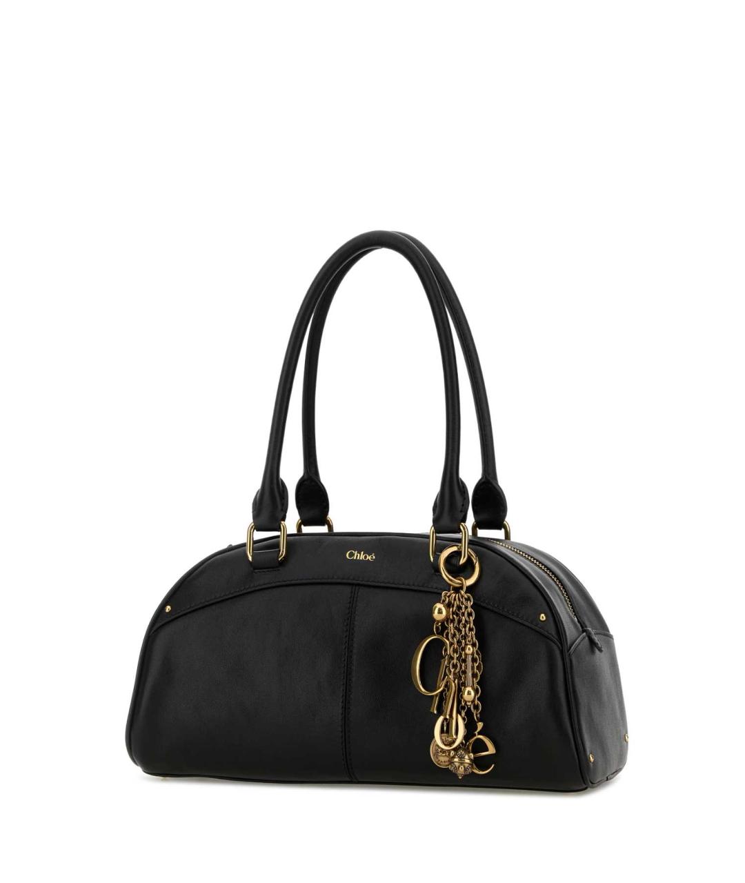 CHLOE Черная кожаная сумка через плечо, фото 2