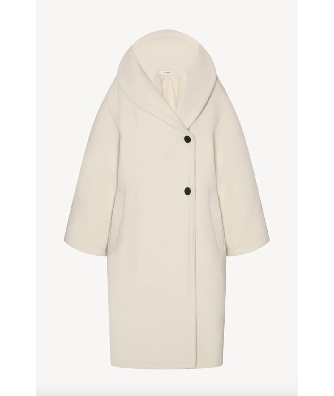 THE ROW Белое шерстяное пальто, фото 4