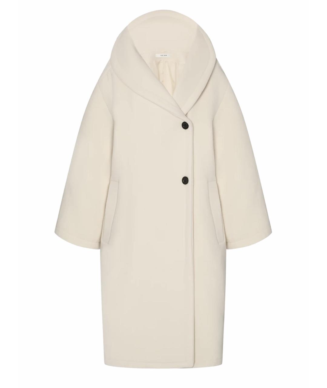 THE ROW Белое шерстяное пальто, фото 1