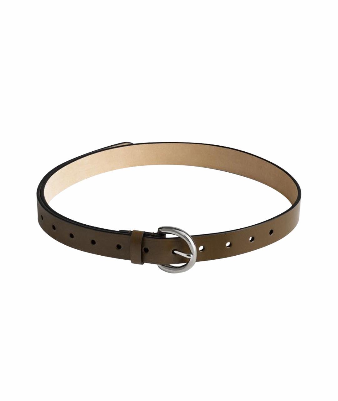 PHOEBE PHILO Хаки кожаный ремень, фото 1