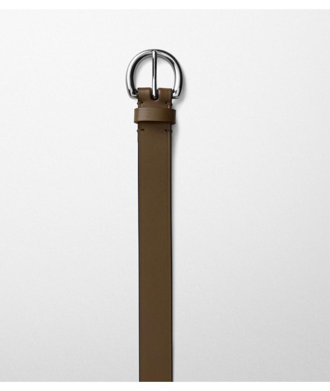 PHOEBE PHILO Хаки кожаный ремень, фото 2