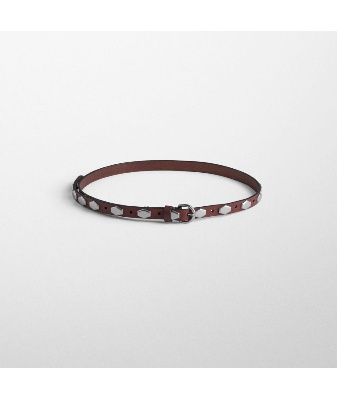 PHOEBE PHILO Коричневый кожаный ремень, фото 3