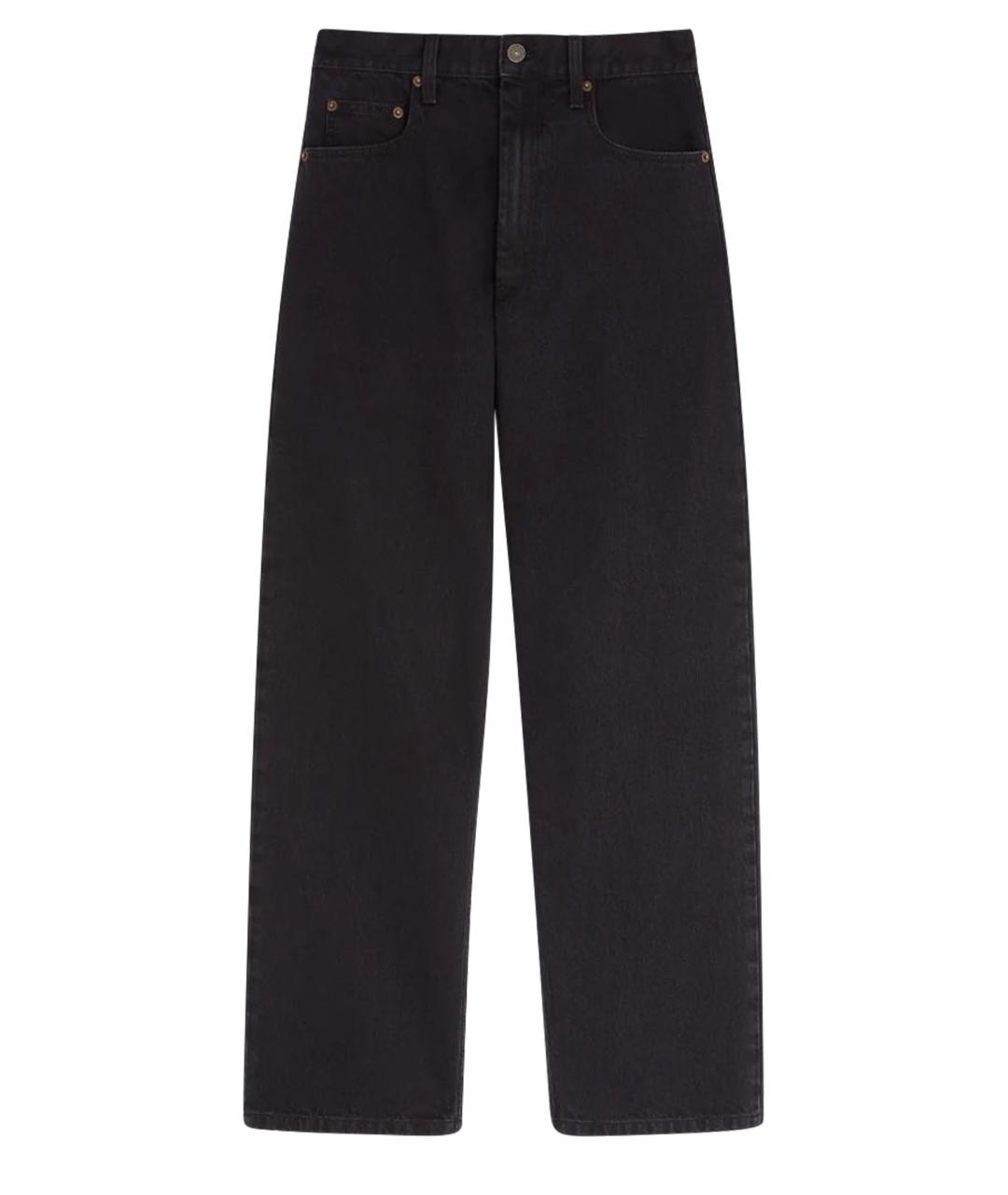 PHOEBE PHILO Черные хлопковые брюки широкие, фото 1