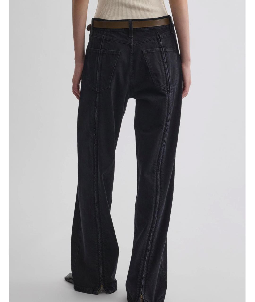 PHOEBE PHILO Черные хлопковые брюки широкие, фото 4