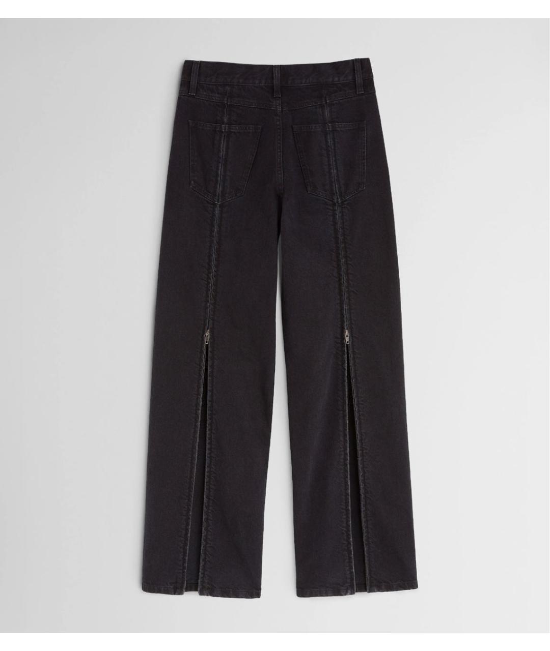 PHOEBE PHILO Черные хлопковые брюки широкие, фото 2