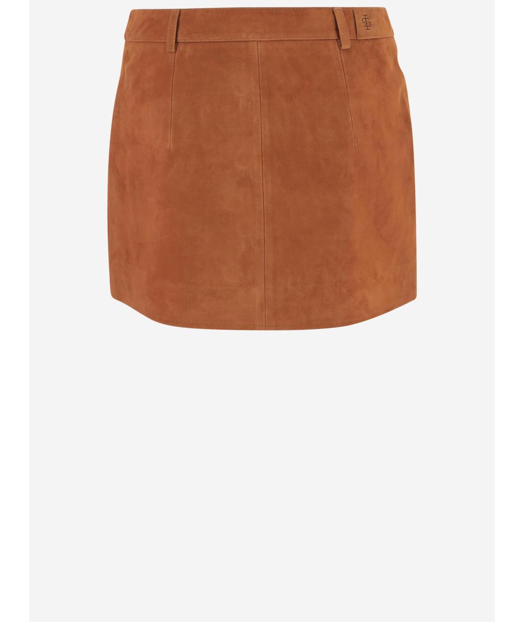 THE GARMENT Коричневая замшевая юбка мини, фото 2