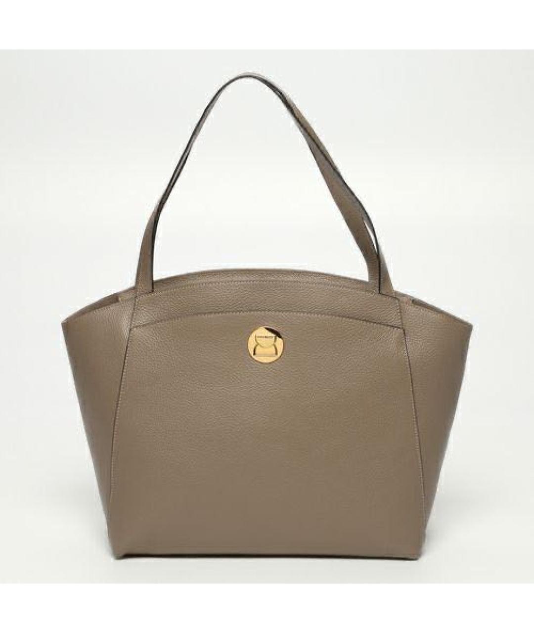 COCCINELLE Бежевая кожаная сумка тоут, фото 6