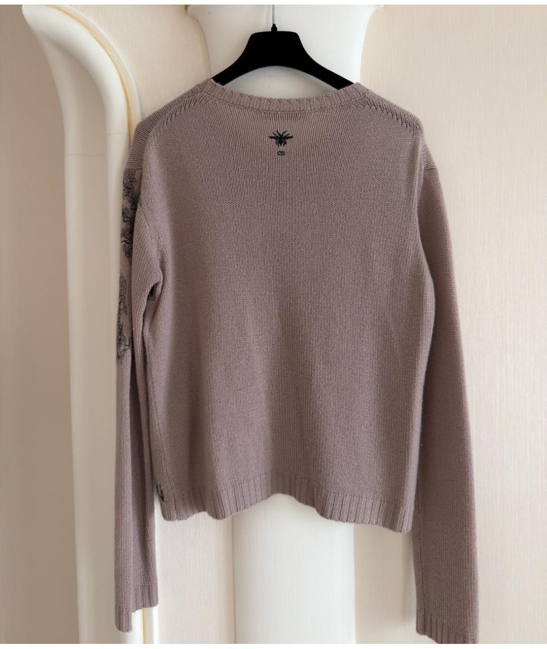 CHRISTIAN DIOR Бежевый кашемировый джемпер / свитер, фото 4