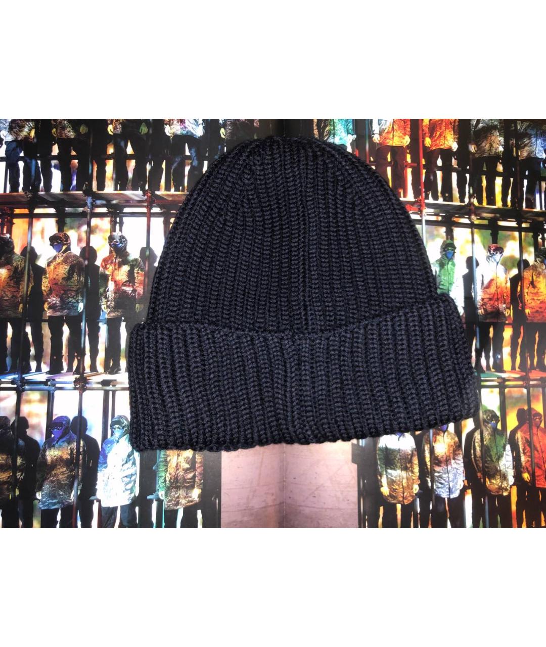 CP COMPANY Темно-синяя шерстяная шапка, фото 2