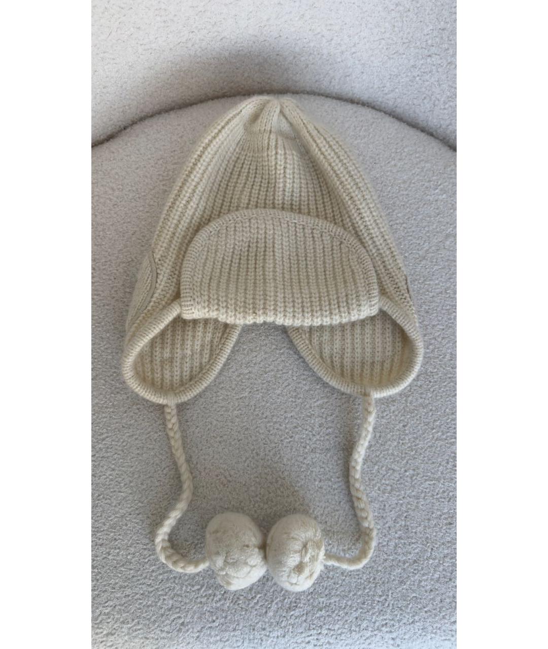CHANEL Белая кашемировая шапка, фото 6