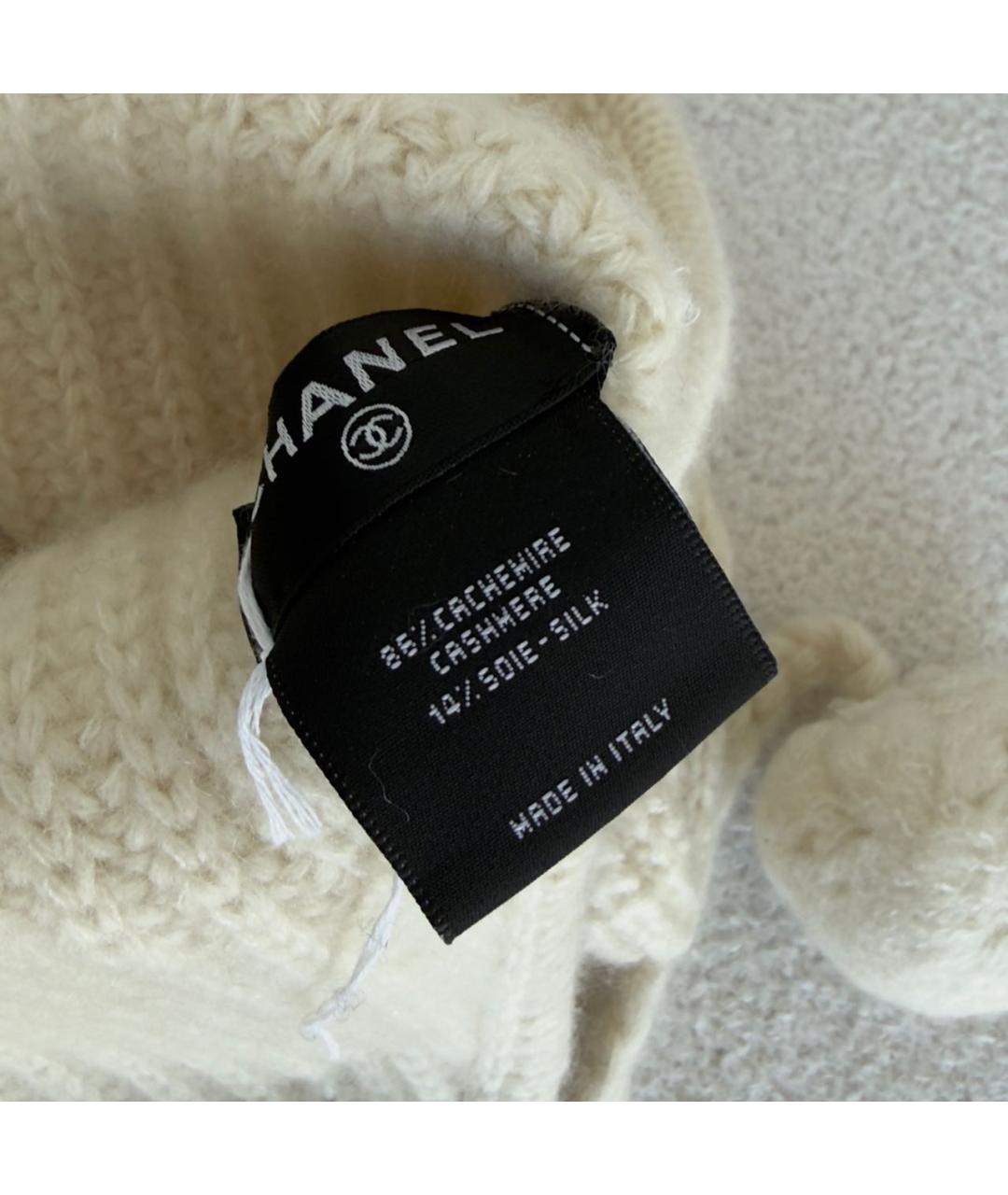 CHANEL Белая кашемировая шапка, фото 4