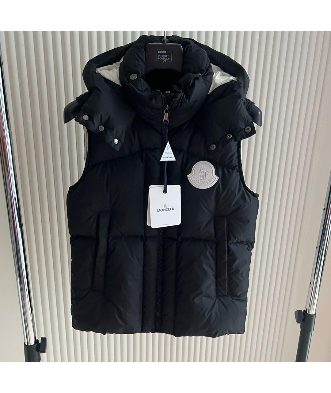 MONCLER Черный жилет, фото 3