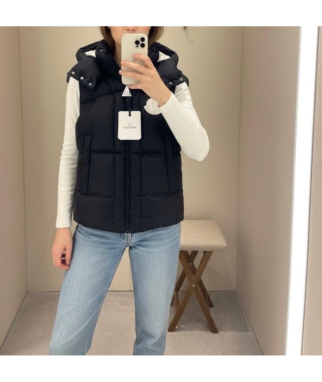 MONCLER Черный жилет, фото 6