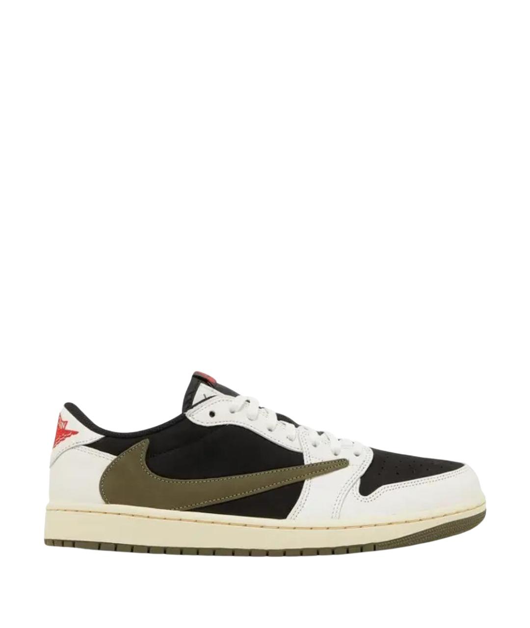 JORDAN Черные замшевые низкие кроссовки / кеды, фото 1