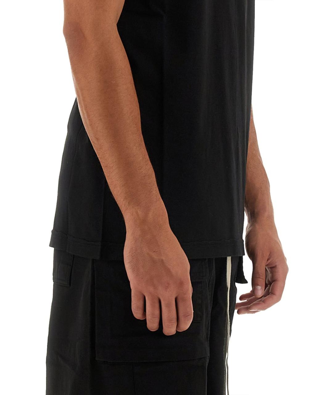 RICK OWENS DRKSHDW Черная хлопковая футболка, фото 3