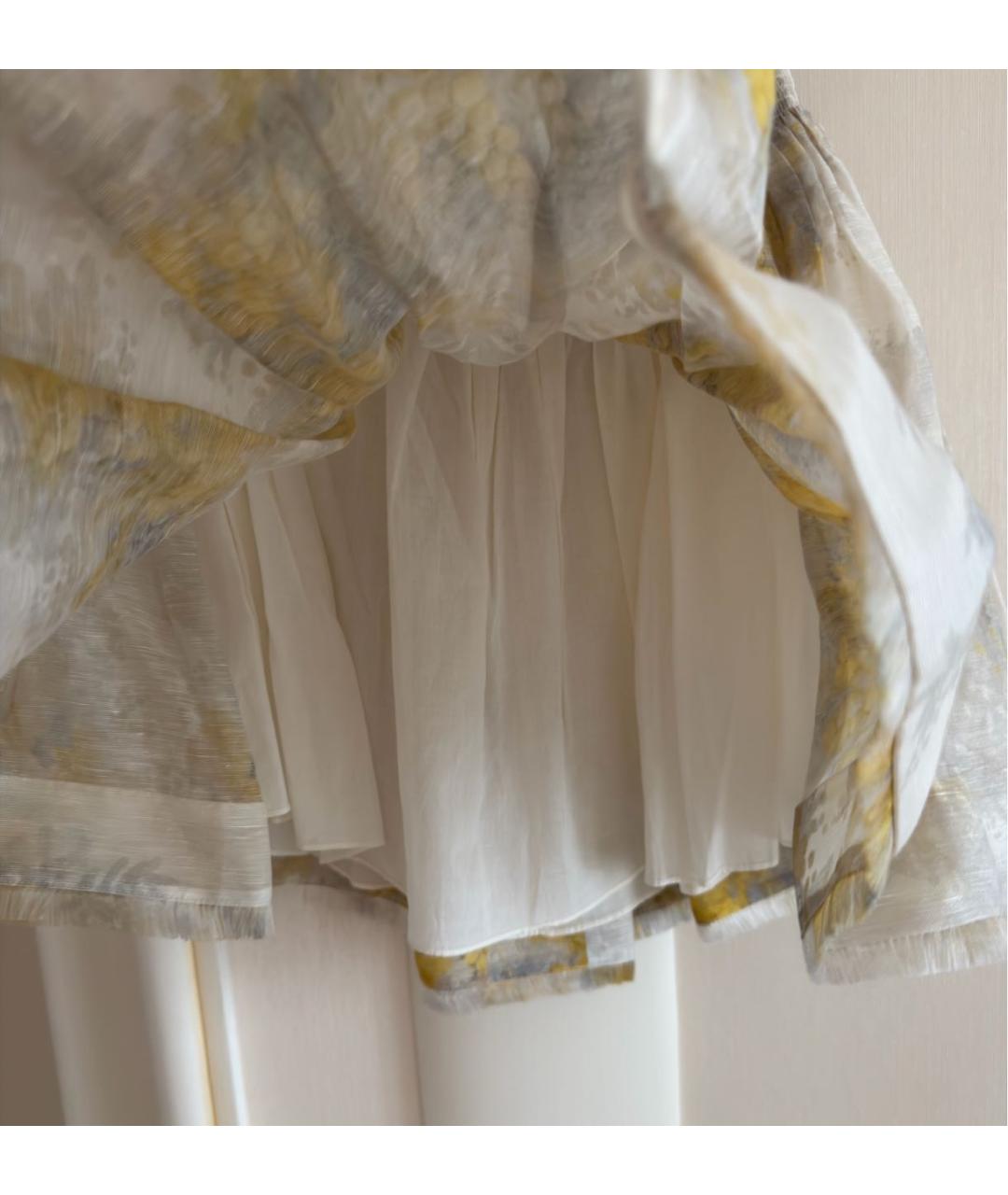 ZIMMERMANN Желтая льняная юбка мини, фото 4