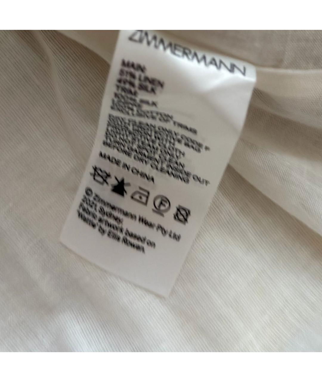 ZIMMERMANN Желтая льняная юбка мини, фото 6