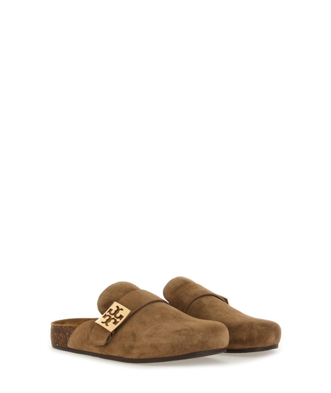 TORY BURCH Бежевые замшевые мюли, фото 2