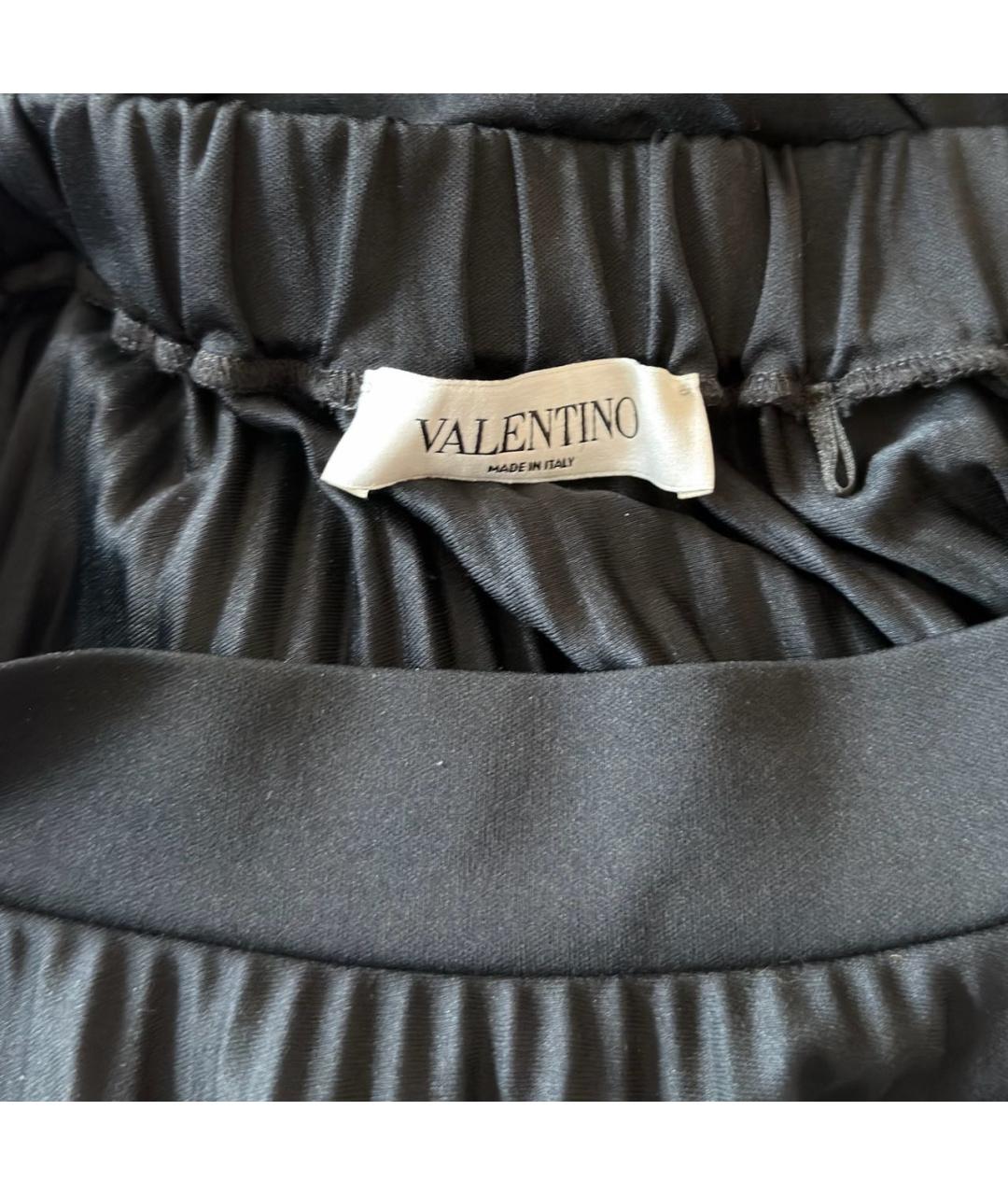 VALENTINO Черная вискозная юбка миди, фото 4