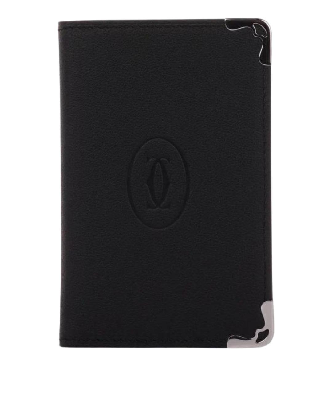 CARTIER Черный кожаный кардхолдер, фото 1