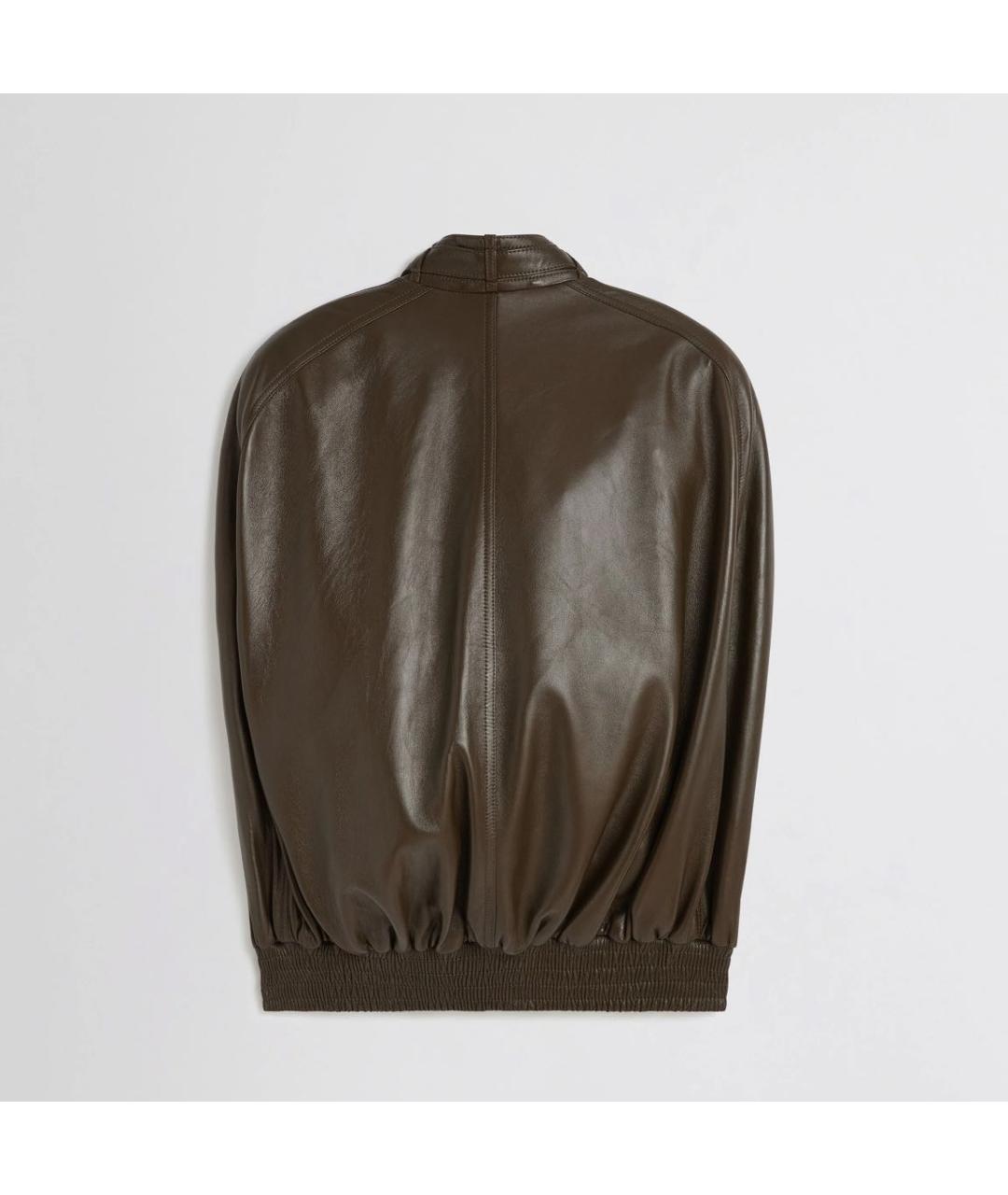 PHOEBE PHILO Хаки кожаный жилет, фото 2