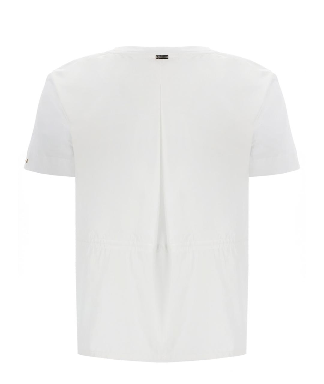 HERNO Белая хлопковая футболка, фото 2
