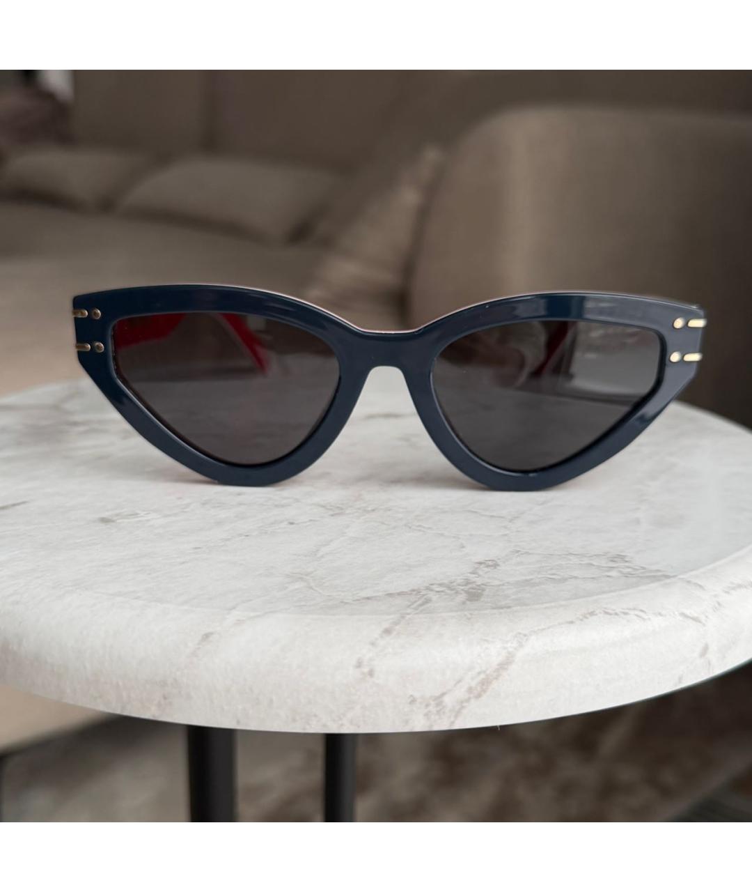 CHRISTIAN DIOR Темно-синие пластиковые солнцезащитные очки, фото 8