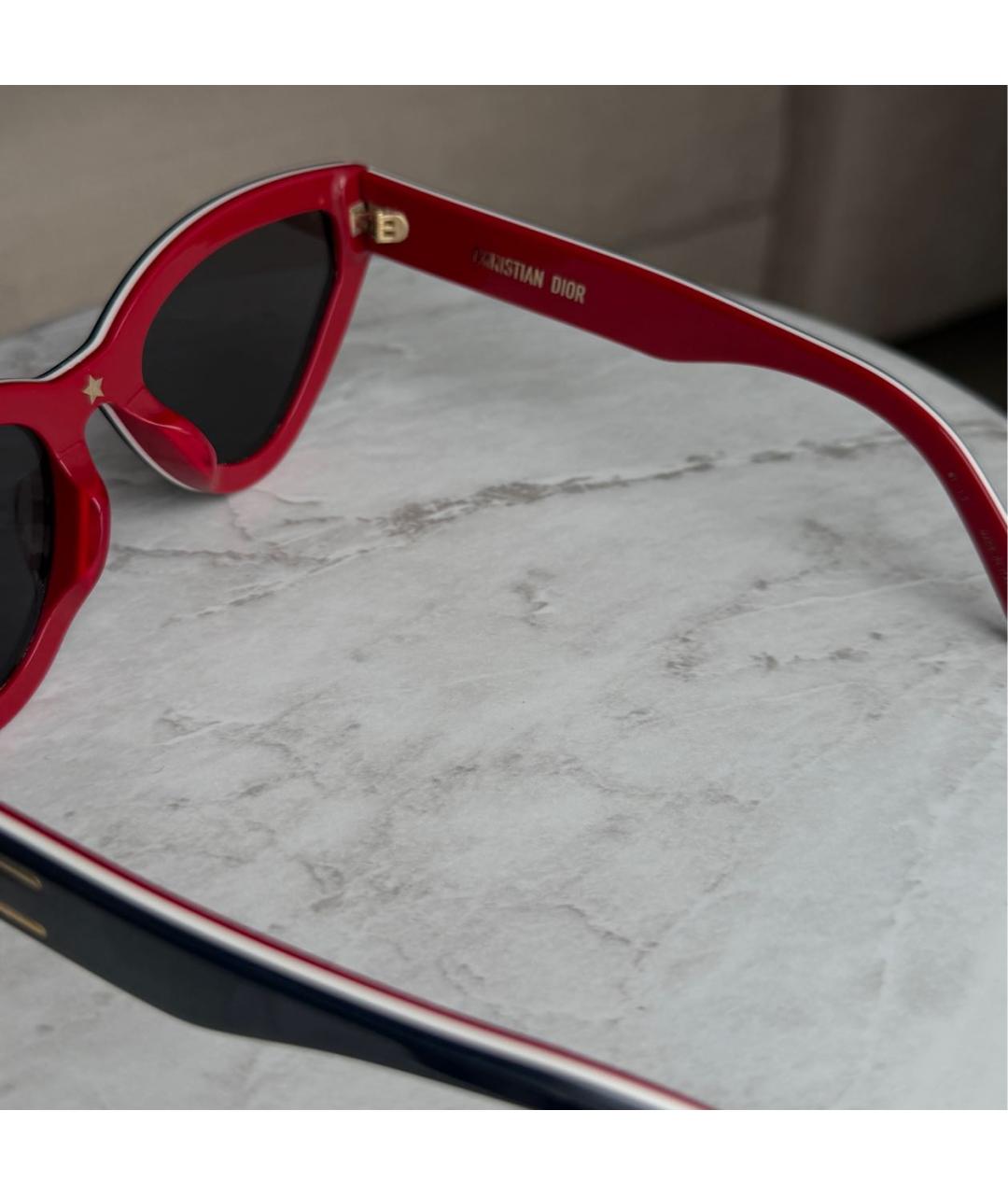 CHRISTIAN DIOR Темно-синие пластиковые солнцезащитные очки, фото 5