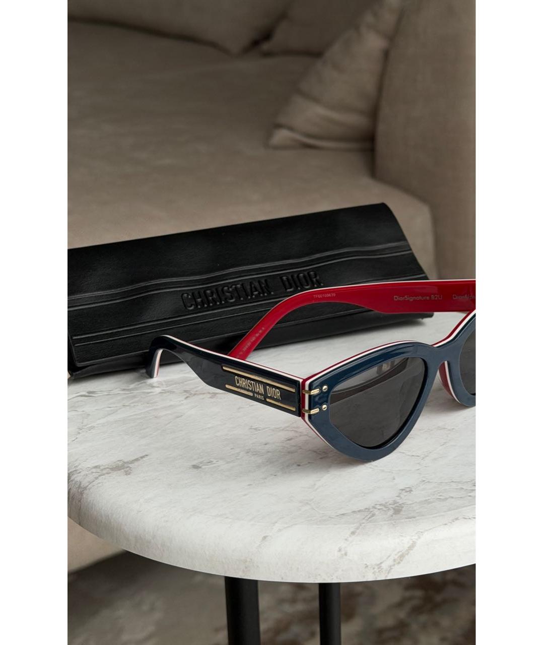 CHRISTIAN DIOR Темно-синие пластиковые солнцезащитные очки, фото 2