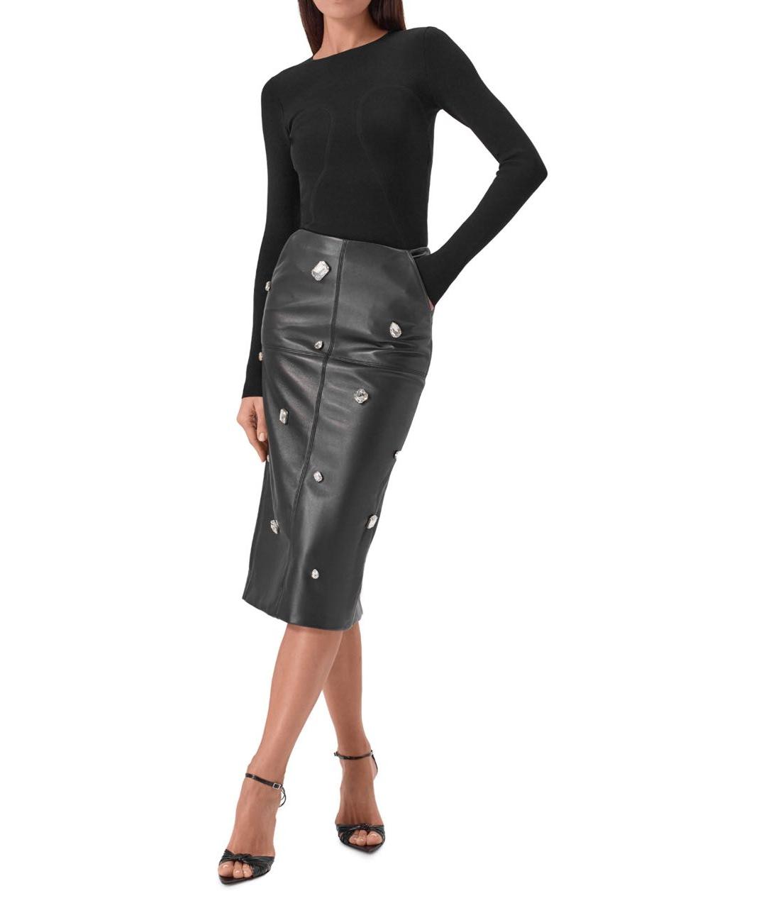 DOLCE&GABBANA Черная кожаная рубашка, фото 5