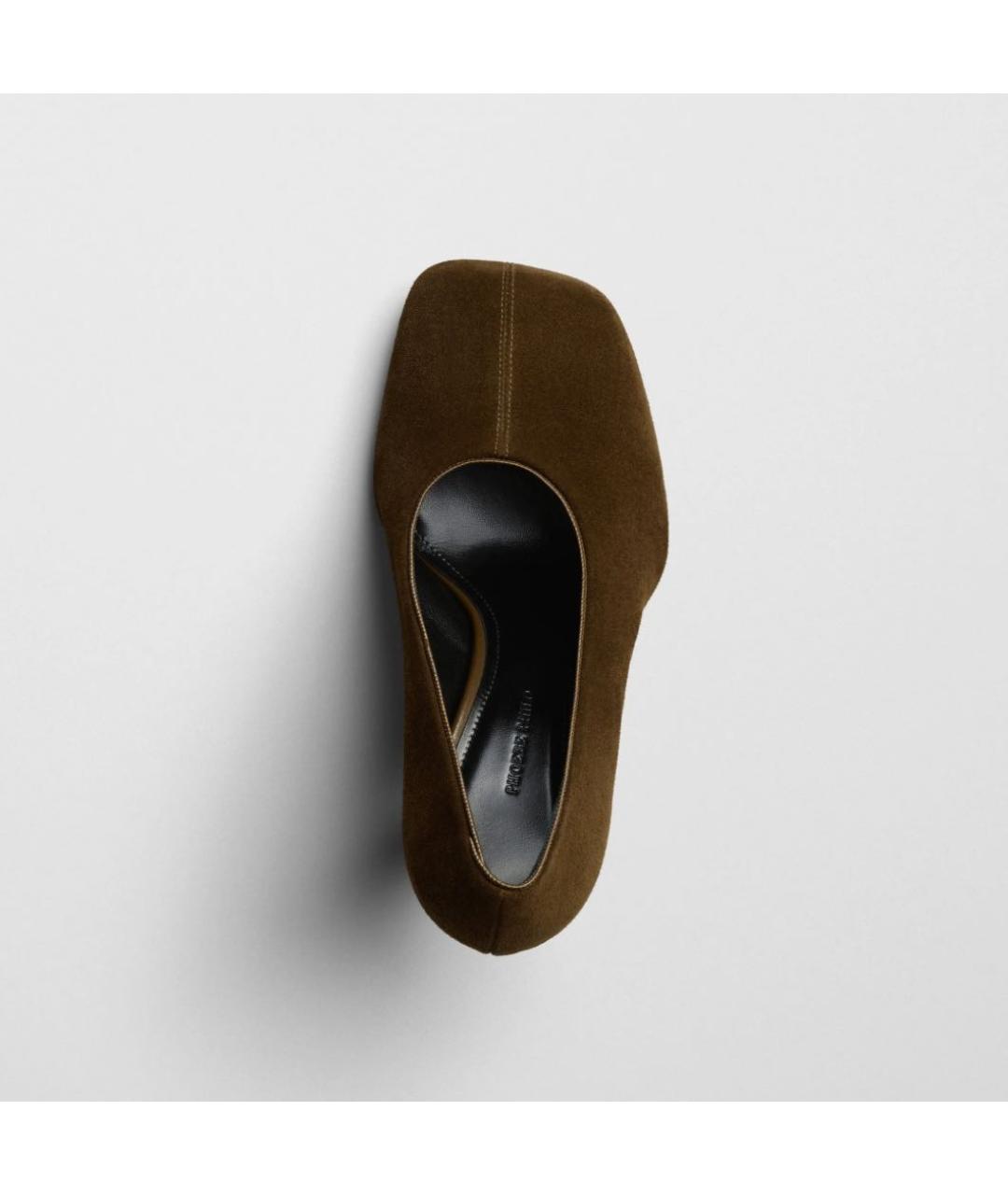 PHOEBE PHILO Хаки кожаные туфли, фото 3