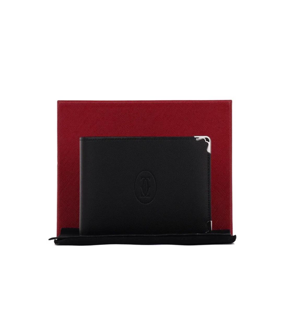 CARTIER Черный кожаный кошелек, фото 2