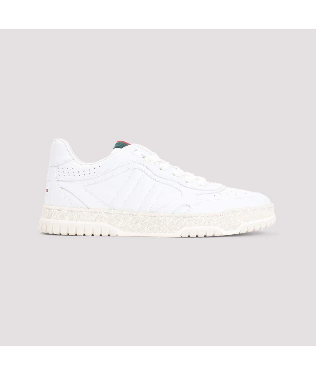 GUCCI Белые кожаные кроссовки, фото 3