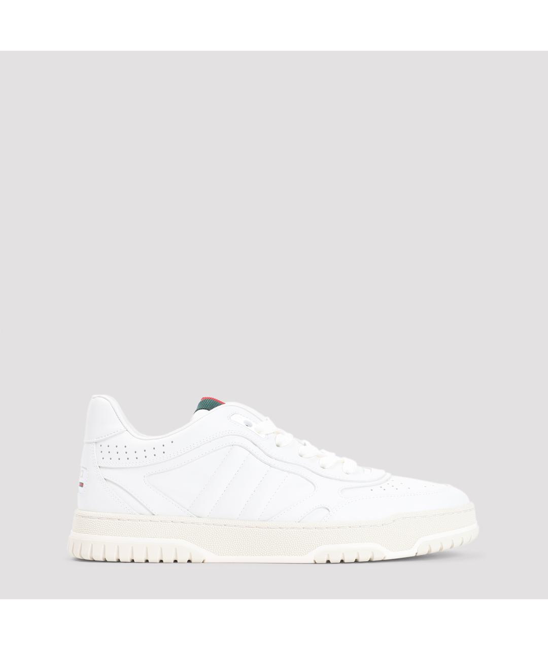 GUCCI Белые кожаные кроссовки, фото 2