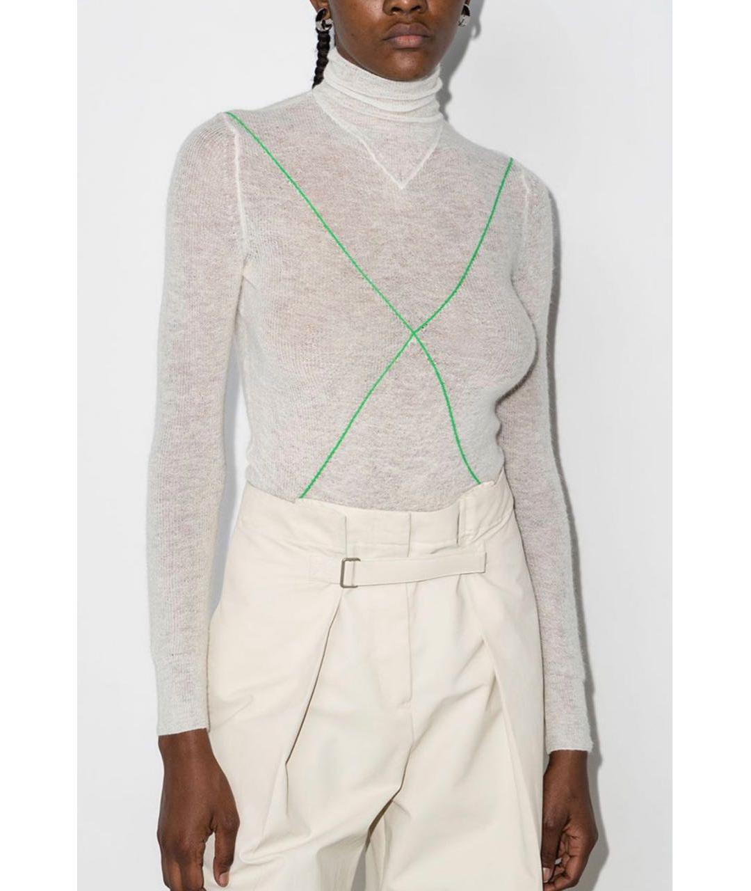 BOTTEGA VENETA Белый джемпер / свитер, фото 3